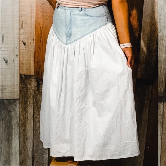 Vintage Y2K C2 Denim Prairie Skirt Sz 28 (Fits 4) - Picture 4 of 6